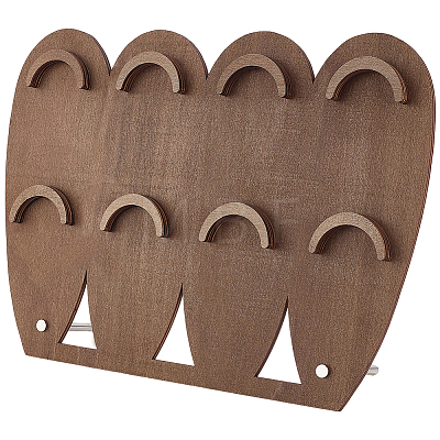 1 Set 2-Tier Wood Jewelry Display Stands ODIS-SC0001-14B-1