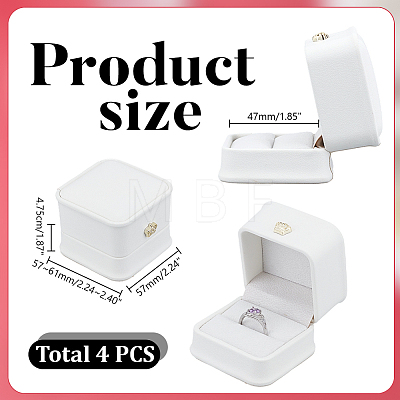 Imitation Leather Covered Plastic Jewelry Ring Boxes OBOX-WH0085-173C-1