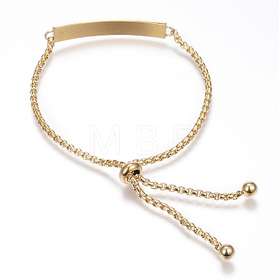 304 Stainless Steel Bracelets BJEW-N0023-09G-1