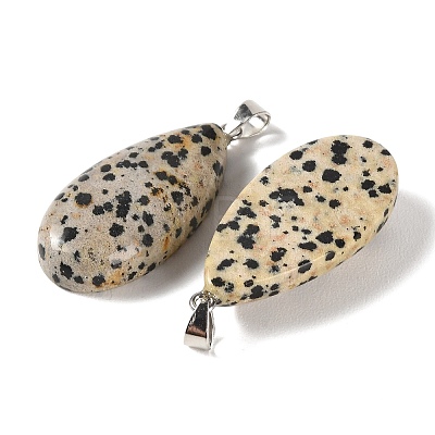 Natural Dalmatian Jasper Pendants GG-CBACB71-02P-12-1