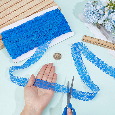 Polyester Lace Ribbon OCOR-WH0105-188-1