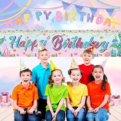 Polyester Hanging Banners Children Birthday AJEW-WH0190-025-1