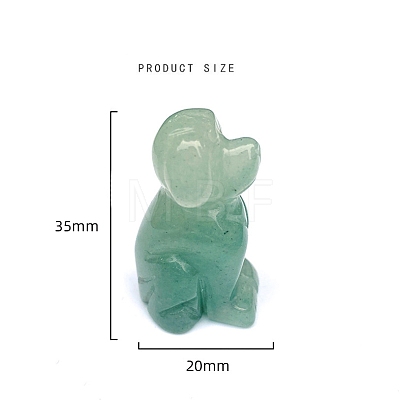 Natural Green Aventurine Carved Healing Dog Figurines PW-WG27263-01-1