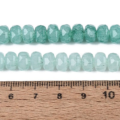 Imitation Jade Crackle Glass Beads Strands GLAA-N068-01A-A03-1