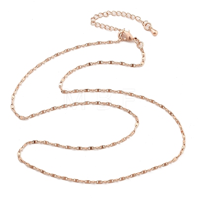 Brass Link Chain Necklaces for Women NJEW-D302-46RG-1