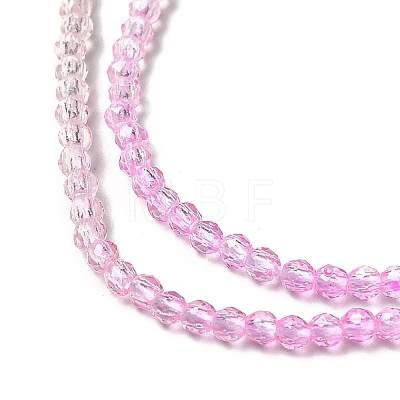 Transparent Gradient Color Glass Beads Strands GLAA-H021-01A-04-1