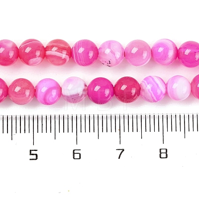 Natural Striped Agate/Banded Agate Beads Strands X-G-H037-A02-02-1