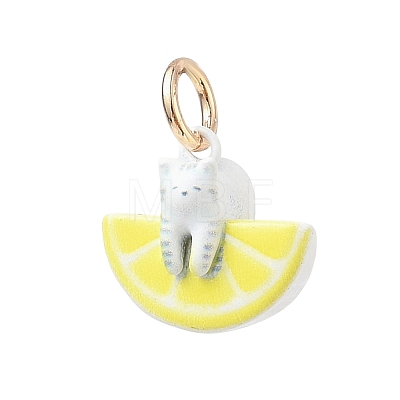 Spray Painted Brass Pendants KK-CBAE20A-02A-G-1