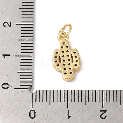 Rack Plating Brass & Cubic Zirconia Pendants KK-L216-063G-1