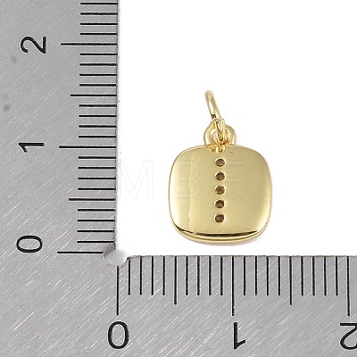 Rack Plating Brass Micro Pave CLear Cubic Zirconia Charms KK-E110-14G-I-1