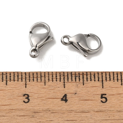 Tarnish Resistant 304 Stainless Steel Lobster Claw Clasps X-STAS-R050-11x7mm-1