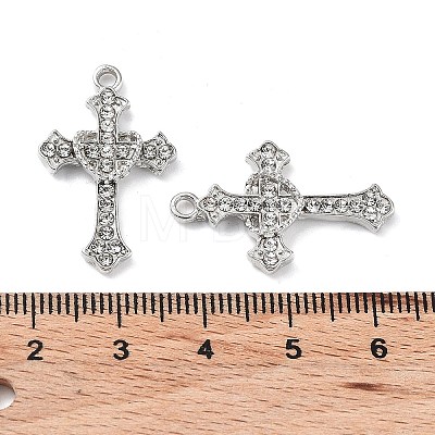 Alloy with Rhinestone Pendants FIND-B028-08P-1