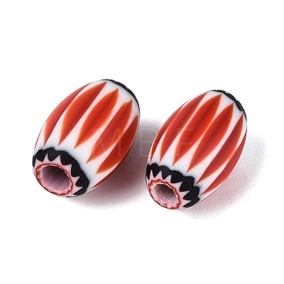 Handmade Millefiori Glass Barrel Beads LA-N002-15A-1