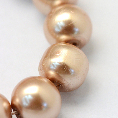 Baking Painted Pearlized Glass Pearl Round Bead Strands X-HY-Q003-6mm-11-1
