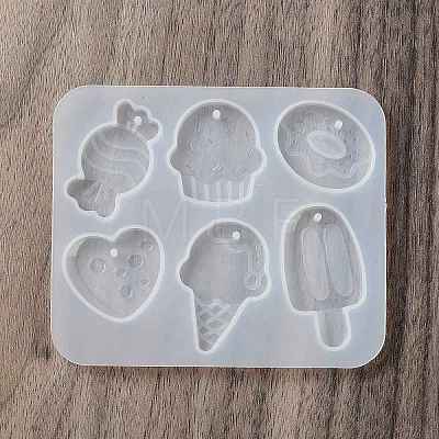 Ice Cream/Cake/Donut Pendant DIY Silicone Mold X1-DIY-K073-09C-1
