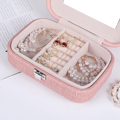 PU Leather Jewelry Packaging Boxes with Mirror Inside PW-WG93750-03-1