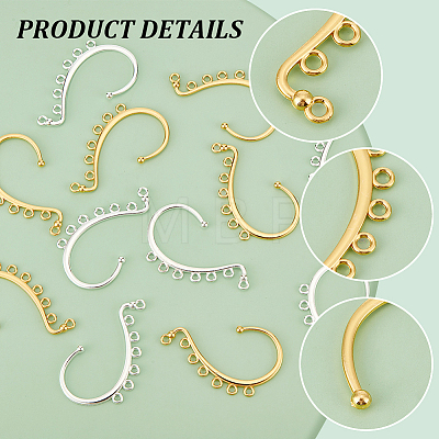 32Pcs 2 Colors Alloy Ear Cuff Findings FIND-UN0015-92-1