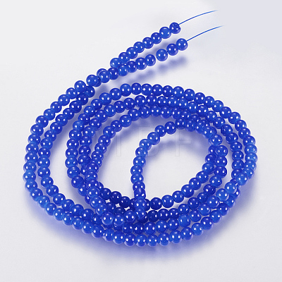 Imitation Jade Glass Beads Strands DGLA-S076-8mm-33-1