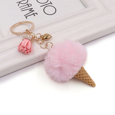 Ice cream Furry Pom-Pom Keychain PW-WG50086-01-1