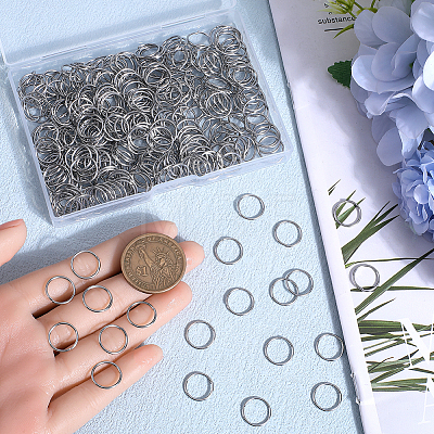 304 1000pcs Stainless Steel Open Jump Rings STAS-SP0001-71A-1