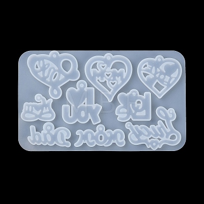 Heart & Word Love DIY Pendant Silicone Molds SIMO-Q001-02D-1