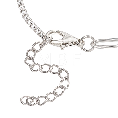 2Pcs 304 Stainless Steel Resin Cabochon Link Bracelets BJEW-JB13407-1