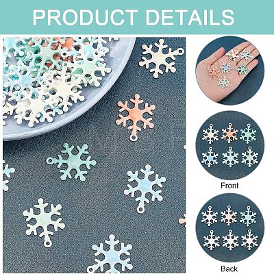 CHGCRAFT 36Pcs 6 Colors Spray Painted Alloy Enamel Pendants ENAM-CA0001-25-1