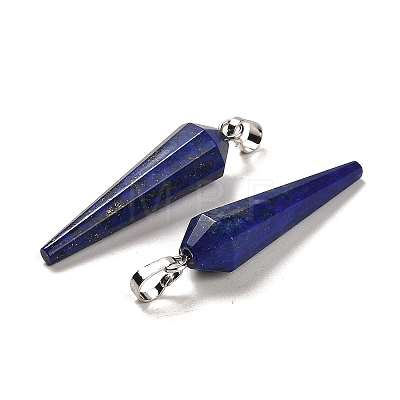 Natural Lapis Lazuli Pointed Pendants G-D089-01P-04-1