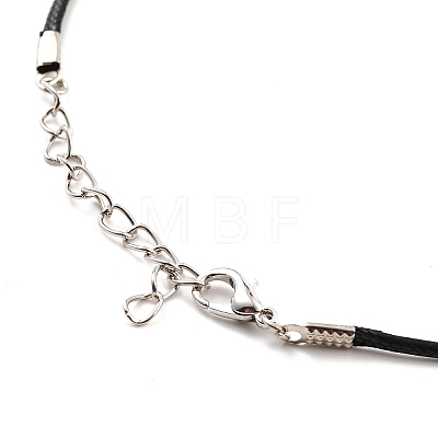 Glass Pendant Necklace for Men Women NJEW-D295-02-1