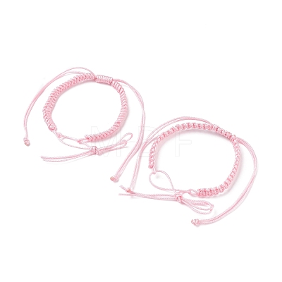 2Pcs Nylon Braided Bracelet Makings BJEW-JB07525-02-1