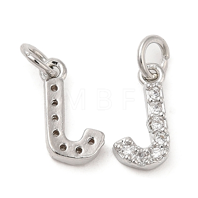 Brass Micro Pave Grade AAA Cubic Zirconia Charms ZIRC-P067-11P-J-NR-1