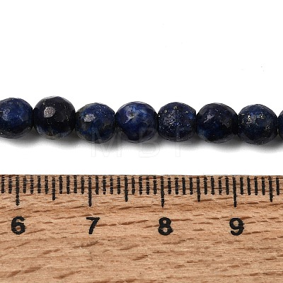 Natural Dyed Lapis Lazuli Beads Strands G-G059-6mm-1