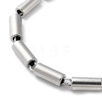 304 Stainless Steel Column Link Chain Bracelets for Women BJEW-G712-04P-1