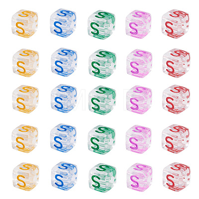 50Pcs Acrylic European Beads MACR-TADJ0001-13S-1