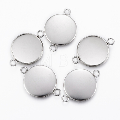 304 Stainless Steel Cabochon Connector Settings STAS-E146-19P-16mm-1