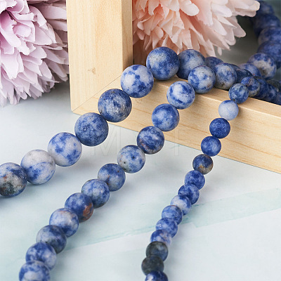 Yilisi 3 Strands 3 Style Natural Blue Spot Jasper Beads Strands G-YS0001-03-1