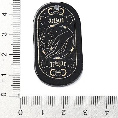 Dark Theme Acrylic Pendants OACR-M007-01D-1