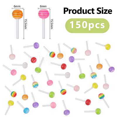 150Pcs Resin 3D Lollipop Nail Art Accessories FIND-DC0007-89-1