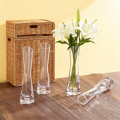 6Pcs 2 Styles Transparent Glass Vase AJEW-GA0010-49-1
