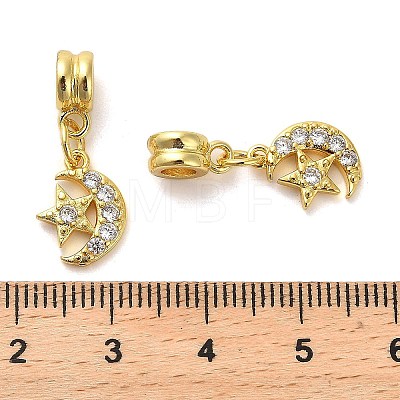 Rack Plating Brass Micro Pave Cubic Zirconia Charms KK-S398-01B-1