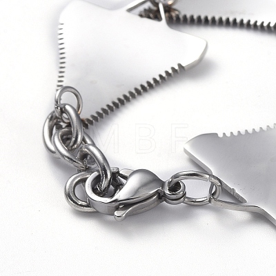 304 Stainless Steel Link Chain Bracelets BJEW-G582-39P-1