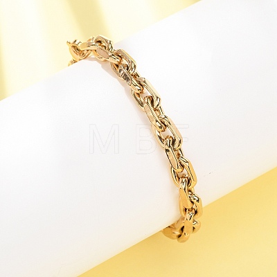 304 Stainless Steel Cable Chain Bracelets for Women Men BJEW-F529-04G-1