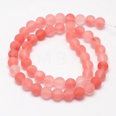 Cherry Quartz Glass Beads Strands G-D684-12mm-1