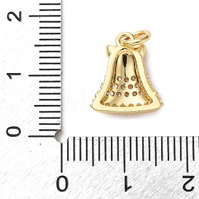 Brass Micro Pave Cubic Zirconia Charms KK-I383-05G-01-1
