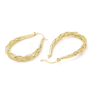 Brass Hoop Earrings EJEW-A102-03G-1