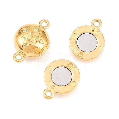 304 Stainless Steel Magnetic Clasps with Loops STAS-P452-04H-G-1