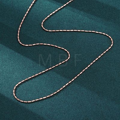 Brass Column Link Chain Necklaces for Women NJEW-D302-05RG-1