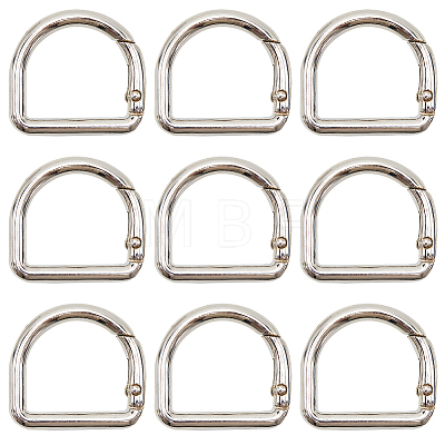12Pcs Alloy Spring Gate Rings FIND-GF0007-10C-1