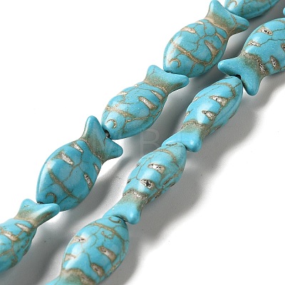 Synthetic Turquoise Dyed Beads Strands X-G-E594-18-1