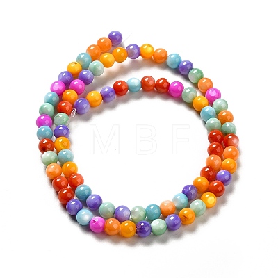 Dyed Natural Freshwater Shell Beads Strands SHEL-G014-05D-04-1
